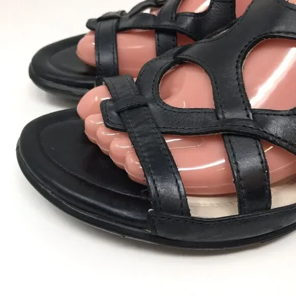 Ecco Black Gladiator Sandals - Picture 6 of 14